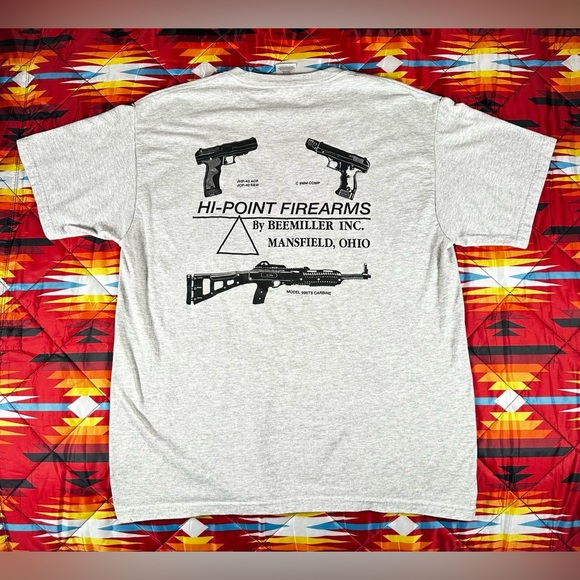 Hi Point Firearms Vintage T Shirts Mansfield‎ Ohio Collection Gray Jerzees Y2K L - Picture 8 of 11